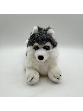 Goffa White Siberian Husky Dog 10" Plush Stuffed Animal